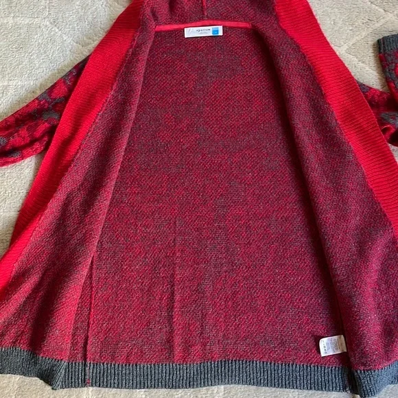 Anthropologie Sparrow Maraschino Floral Sweater Coat - Picture 8 of 13